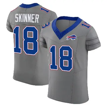 ＃18 Men's Quentin Skinner Gray Elite Buffalo Bills Nickel City Vapor F.U.S.E. Jersey