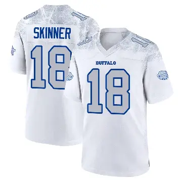 ＃18 Men's Quentin Skinner White Game Buffalo Bills 2025 Rivalries Collection Jersey